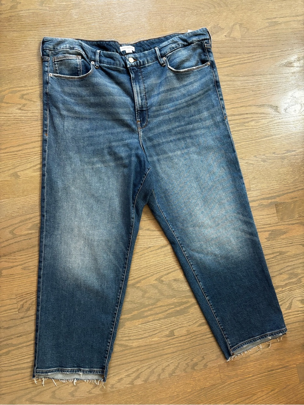Good American dark wash straight leg jeans women’s size 22